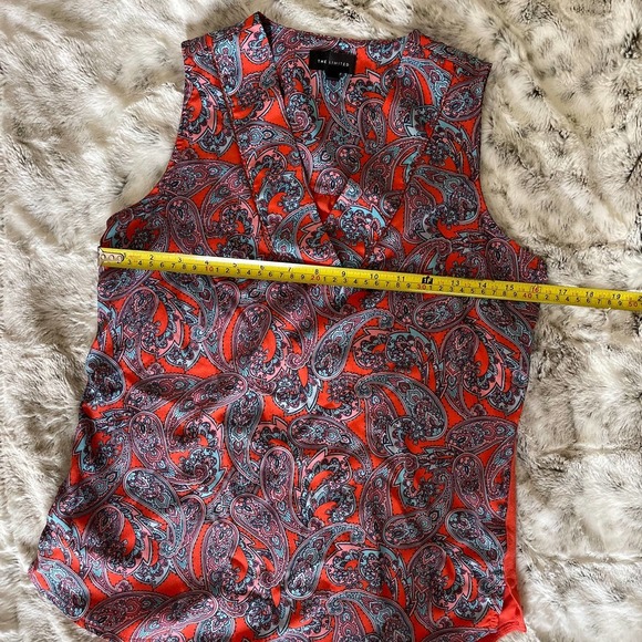 The Limited Paisley sleeveless blouse XS - Picture 6 of 6